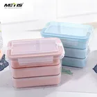 Lunch Box Microwavable heated Meal Prep Containers 3 parts Plastic Divided Food Storage Container Boxes for Kids Adult