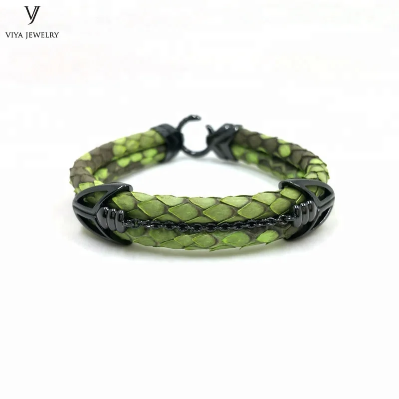 Custom 5mm Black Snake skin bracelet in 925 Silver for Men Bracelets
Custom 5mm Black Snake skin bracelet in 925 Silver for Men Bracelets