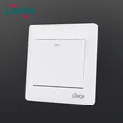 High quality all styles PC and Metal 1 gang 1 way wall electric switch