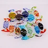 Length 6cm Fancy Lampwork Christmas Sweets Colorful Murano Glass Candy for Home Decoration