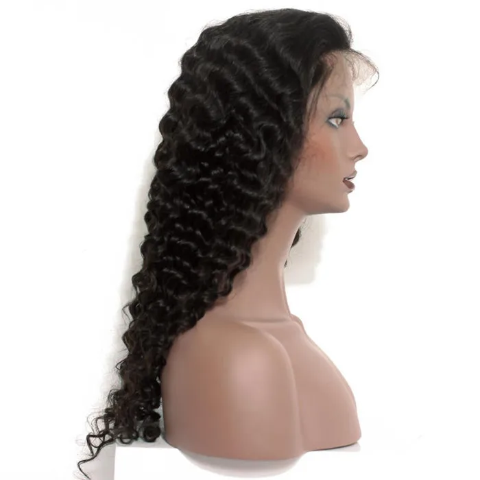 150% density virgin hair deep wave brazilian human hair pre plucked full lace wig for black women
150% density virgin hair deep wave brazilian human hair pre plucked full lace wig for black women
