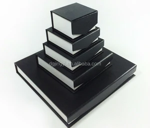 black paper packaging box/magnetic closure gift box/shoe box