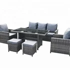 Latest design garden outdoor furniture rattan wicker sofa set