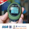 Mini GPS with geographic coordinates, directions, world time, distance, mileage, and velocity information