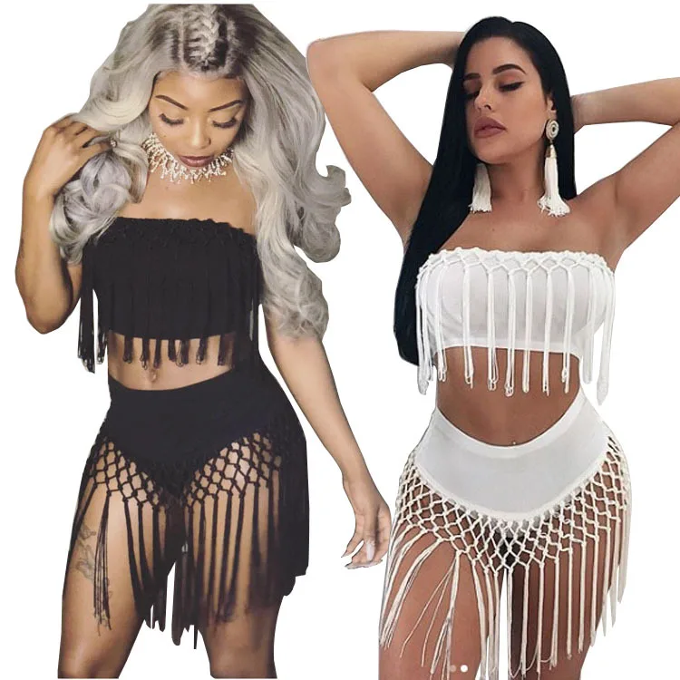 Women'S Sexy Fashion Nightclub Tassel Set Casual Women 2 Piece Crop Top Short Set, Picture
Women'S Sexy Fashion Nightclub Tassel Set Casual Women 2 Piece Crop Top Short Set, Picture