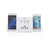 3 Outlet Wall Mount 4.2A Four (4) USB Charging Ports Surge Protector Wall Tap with 4 USB