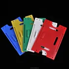 Colorful hard id card holder,plastic id badge holder name badge holder