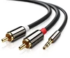 3.5mm to twin RCA Audio Auxiliary Stereo Y Splitter Cable