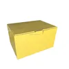 Online shopping custom made yellow color corrugated paper box small mail paper cardboard kraft box