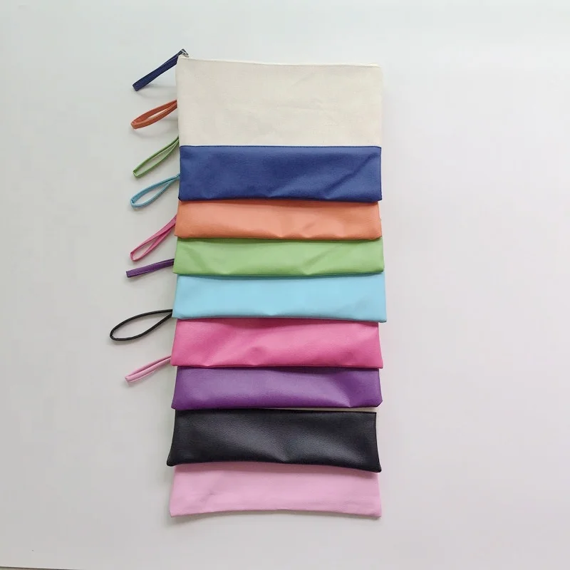 Hot selling monogram personalize canvas with PU leather cosmetic bag makeup clutch pouch, 8 colors
Hot selling monogram personalize canvas with PU leather cosmetic bag makeup clutch pouch, 8 colors