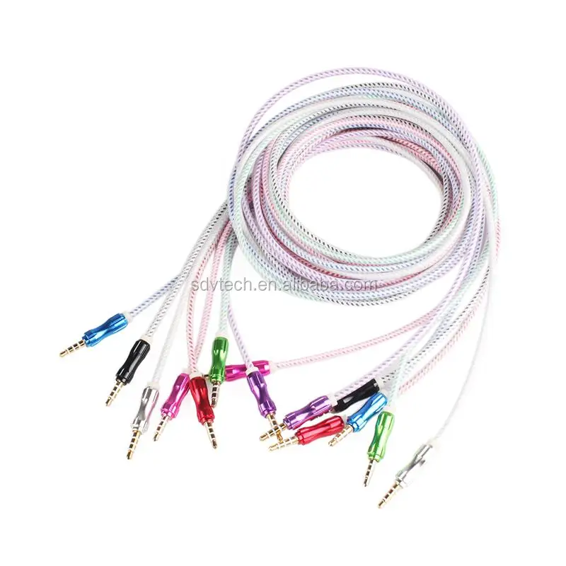 nylon braided 3.5mm car audio aux cable male to male Stereo audio Cable - ANKUX.COM