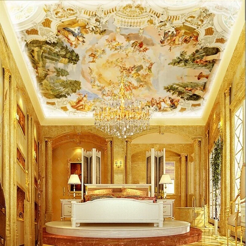 Custom Mural Large Mural Painting Ceiling Roof Decoration Italian