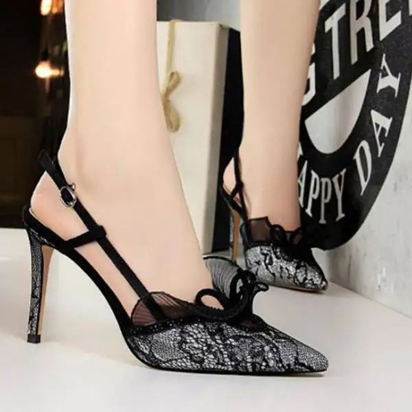 Women Ladies Fashion Purple Black Lace Wedding Party Pointed Toe High Stiletto Heel Pump Nude Shoes Heels Pumps Shoe 
Women Ladies Fashion Purple Black Lace Wedding Party Pointed Toe High Stiletto Heel Pump Nude Shoes Heels Pumps Shoe