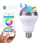 スマート Led 電球 E27 BT APP 制御音楽オーディオスピーカー RGB ライトランプ RGB 変色スマートワイヤレス音楽の Bluetooth