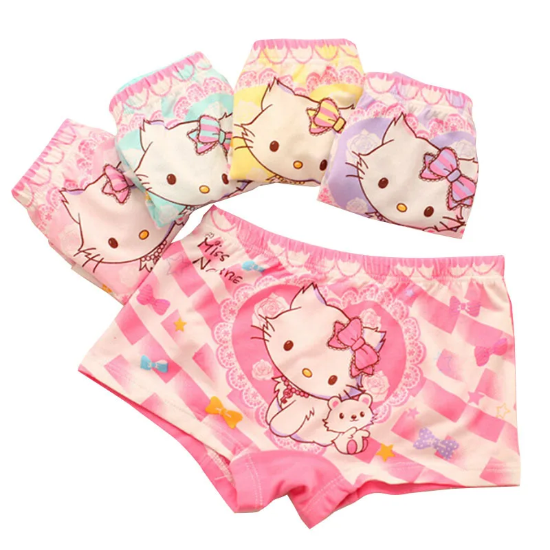 Baby children panties for girls underwear modal & cotton girls briefs cartoon kitty child outfits kids calcinha 6pcs/lot 2-12 Y