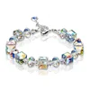Amazon Romance Iridescence Square Crystal Elegant Jewellery Luxury Bracelet