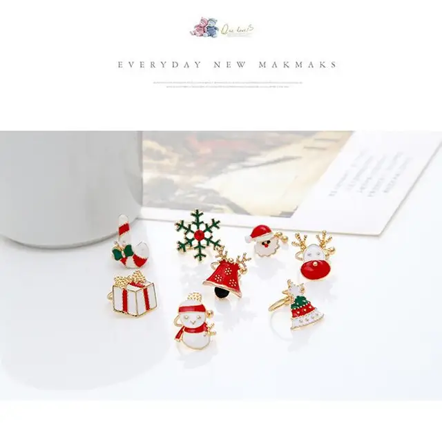 christmas gift korean fashion jewelry cute santa claus ear clip