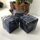 Natural blue sodalite slabs quartz crystal square For Sale