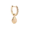 Fashion 3 gram 18k gold beautiful designed shell hoop earrings for girls