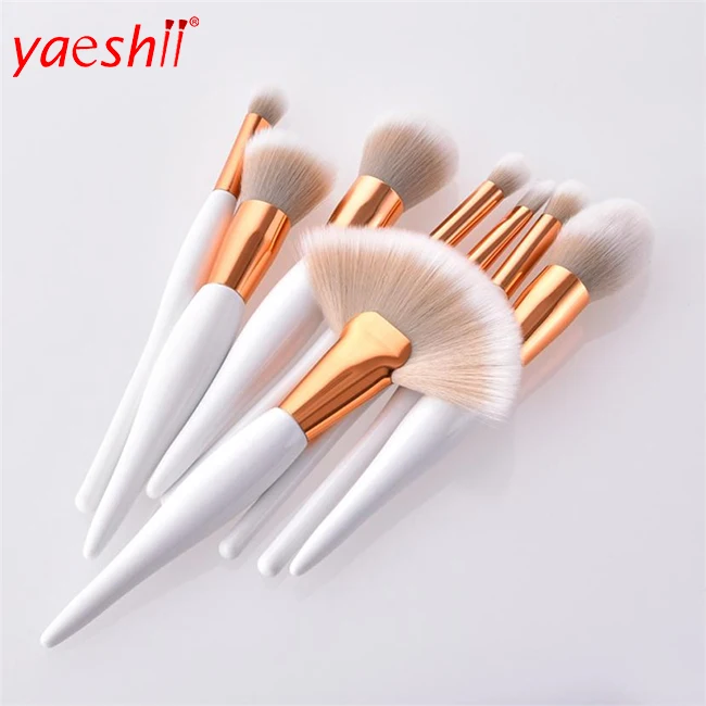Yaeshii Top Quality 8pcs White Gold Cosmetic Makeup Brushes Set, White gold color or customized
Yaeshii Top Quality 8pcs White Gold Cosmetic Makeup Brushes Set, White gold color or customized