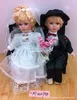 Wedding couple antique porcelain dolls with high quality