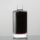 Screw lid thick bottom square shape white clear 700ml glass alcohol bottles