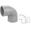 PVC UPVC water drainage Rubber Joint plastic pipe &fittings 90 deg elbow