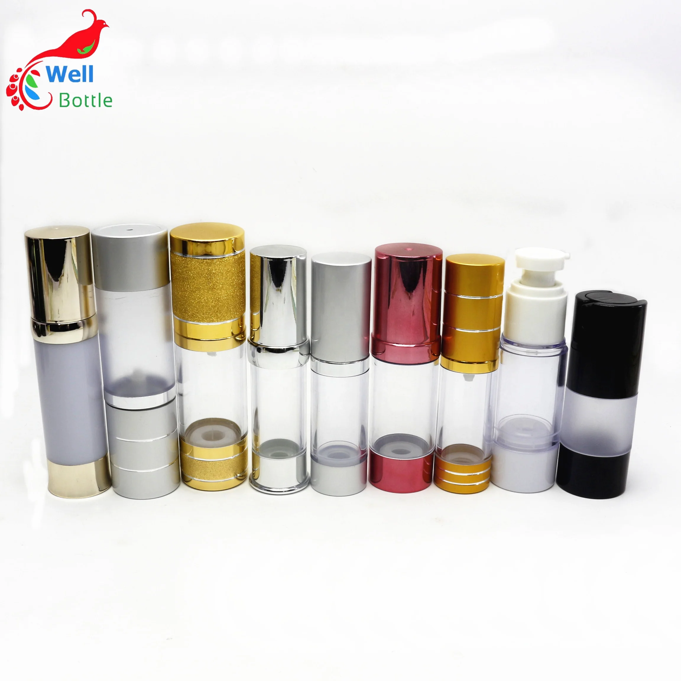 Cylinder Liquid Skincare Container Skin Care Airless Pump Bottle 30ml 50ml 100ml Airless-039RL