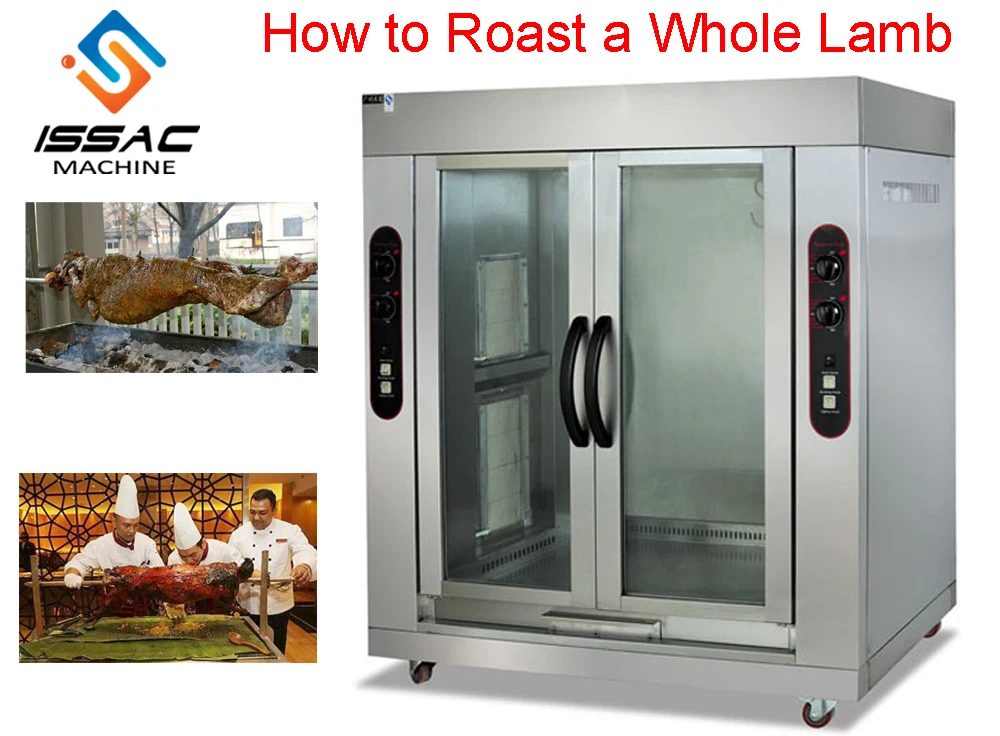 Stainless steel commercial 2 double-door vertical gas and roasted whole lamb baking oven of kitchen equipment