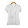 100% Cotton Comfortable Ladies' T-shirts with Simple Design Popular Short Sleeves for Female