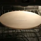 Ceramic Pizza Stone with Pizza Cutter and Serving Rack