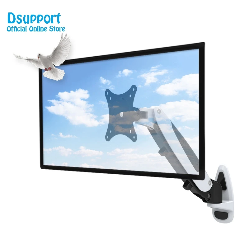 Aluminum Gas Spring 360 Degree 15-27 inch LCD LED TV Wall Mount Full Motion Height Adjustable Monitor Holder Arm Bracket GM111W
Aluminum Gas Spring 360 Degree 15-27 inch LCD LED TV Wall Mount Full Motion Height Adjustable Monitor Holder Arm Bracket GM111W