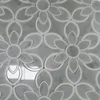 Carrera White Bianco white Florida flower design mosaic tile