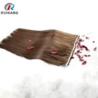 Unprocessed Human Mink Brazilian Hand Tied Skin Weft Pu Taped Mini In Extensions Double Drawn Tape Hair