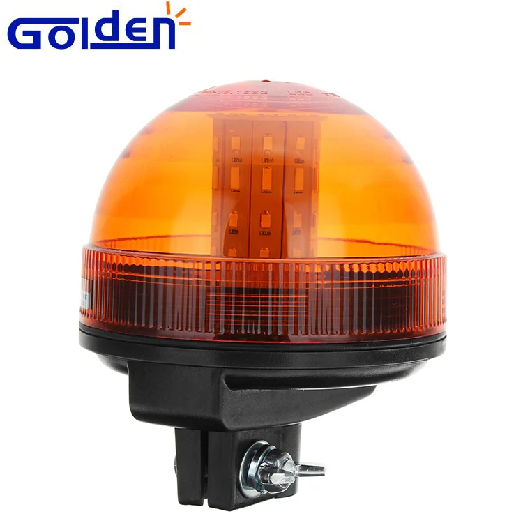 12//24v Lámpara Led Flexible Din montaje en poste-Tractor Intermitente Luz Estroboscópica ámbar