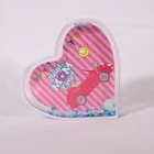 acrylic photo frame with glitter Plastic heart shaped 3D Crystal Photo Frame for wedding souvenir