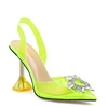 WETKISS Wholesale Cheap High Glass Heel Shoes Slingbacks Pumps Clear Heel Shoes PVC Transparent Pumps Shoes with Crystal