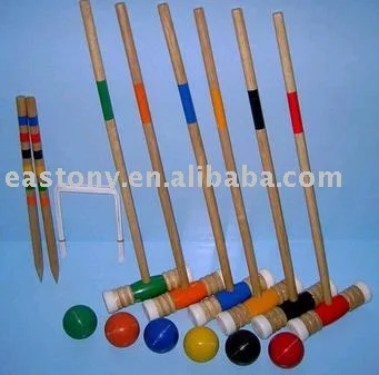 Madera Juego de Croquet, Mazo de Croquet Conjunto, Gateball Palo-Otros