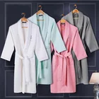 Good quality custom logo 100% cotton hotel bathrobe