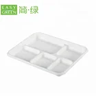 Easy Green White pulp 100% biodegradable tableware disposable plates