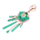Custom plastic flower keychain silicone key chain
