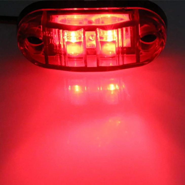 Ni to yo Oval 2.5" 2 Diode LED Trailer Truck Clearance Side Marker Lamp Lights