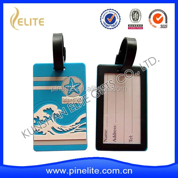 custom pvc luggage tag