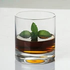 AIHPO06 Straight Unique Round Heavy base Thick Bottom 10oz Liquor Drinking Whisky Glass