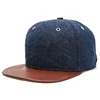 High Quality Leather Visor Brim Snapback Hat Wholesales in China