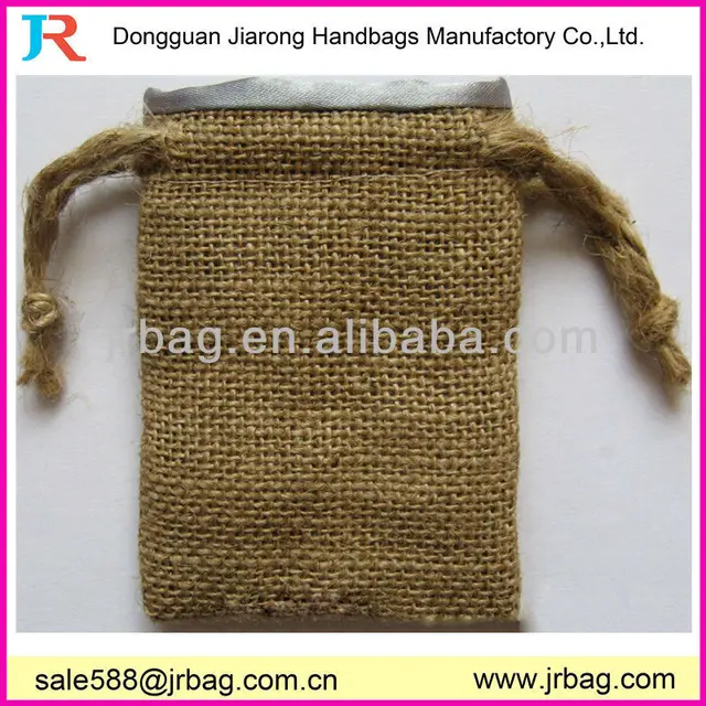 sale drawstring jute burlap gift pouch bags for dog foods