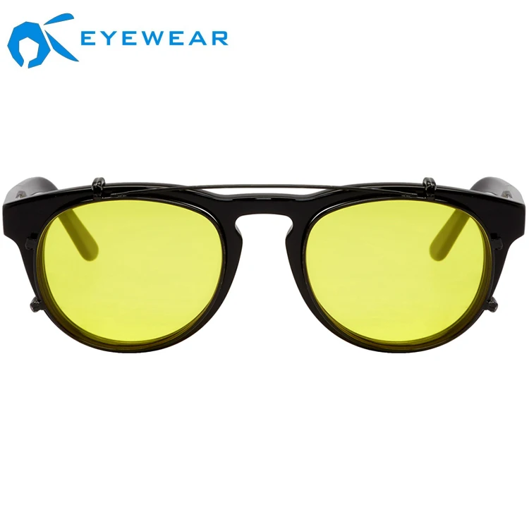 Disegno Di Modo Montature In Acetato Con Occhiali Da Sole Polarizzati Occhiali Da Sole In Metallo Clip On Parti Di Guida Notturna Lens Giallo Occhiali Da Sole Buy Lente Gialla Occhiali Da