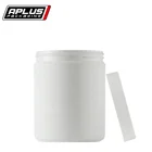 900ml white soft touch food grade plastic containers screw cap
