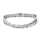 74671 xuping fashion imitation jewellery silver color tennis diamond bracelet