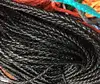 Factory 3mm 4mm Round Coated Woven Braided Roll PU Leather Cord for Jewelry Necklace Making 100m/roll
